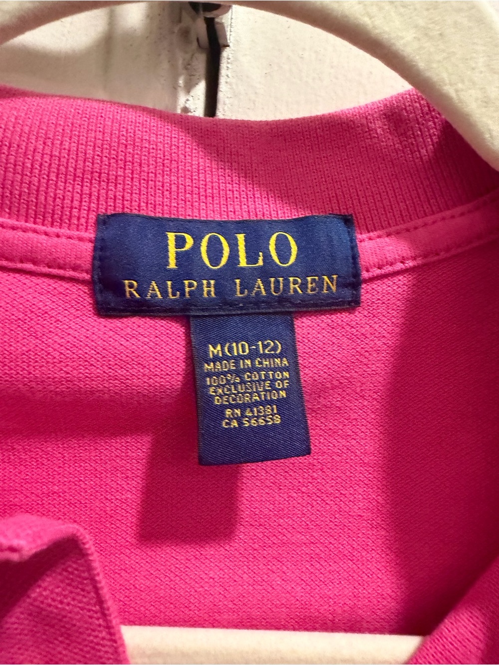 Boy’s size M Polo Ralph Lauren Bright Pink Polo Shirt